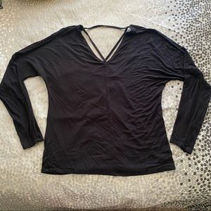 Michael Stars. Black long sleeve top. Size M